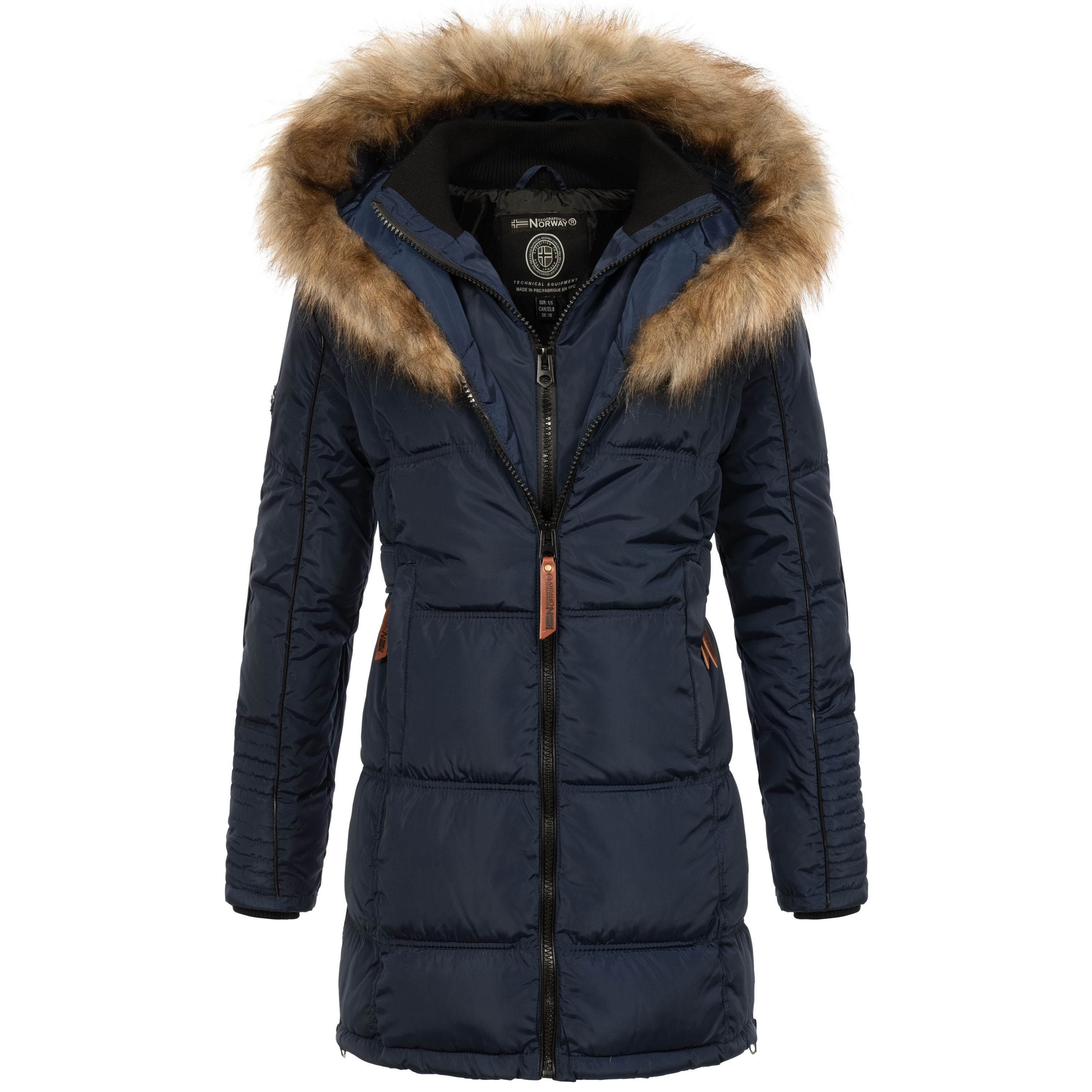 Geographical Norway Parka Damen Outdoor Winter Jacke Mantel lang geschnitte günstig online kaufen