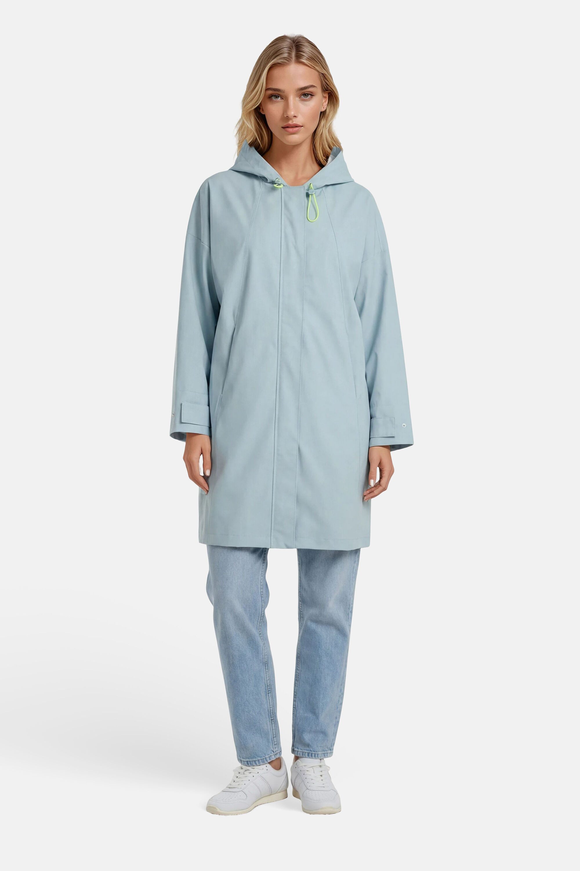 White Label Regenmantel wasserabweisend, mit Kapuze