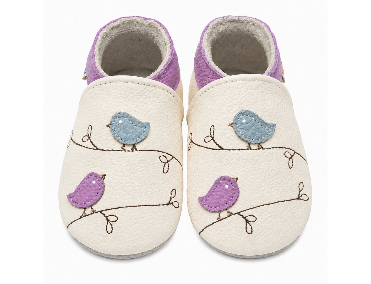 Yalion Leder Baby-Lauflernschuhe, weich, rutschfest, handgefertigt Krabbelschuh Baby Schuh aus echtem Leder,Barfußgefühl & rutschfester Sohle