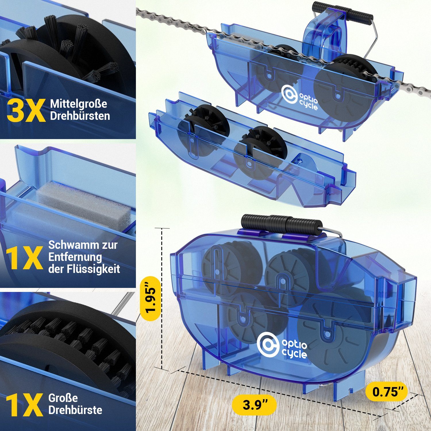 Kettenreiniger Fahrradkette Fahrrad, Fahrradketten Kettenreinigungsgerät Cylce Optio