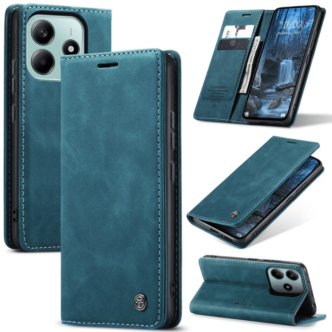 SmartUP Smartphone-Hülle für Xiaomi Redmi Note 14 5G Klapphülle Fliphülle Tasche Case Cover 6,67 Zoll, Integrierte Standfunktion, zwei Kartenfächer