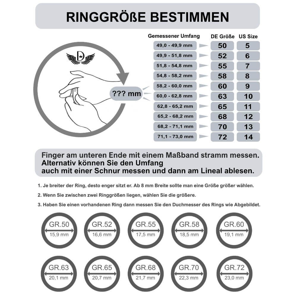 Edelstahl DALMARO.de Ring - COMPASS Silber Fingerring ANCHOR aus