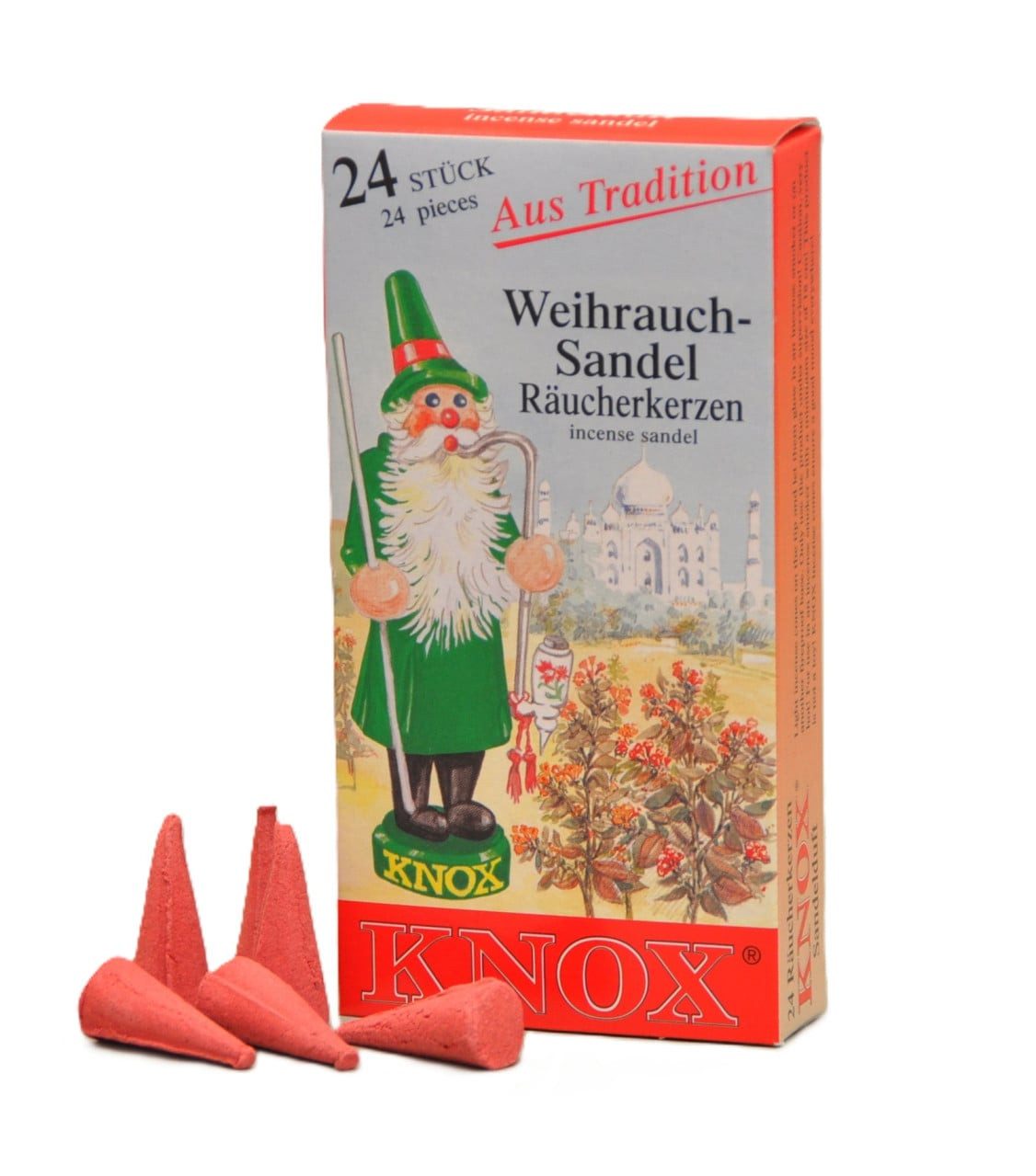 KNOX Räucherhaus Knox Räucherkerzen - Sandel 24 Stück