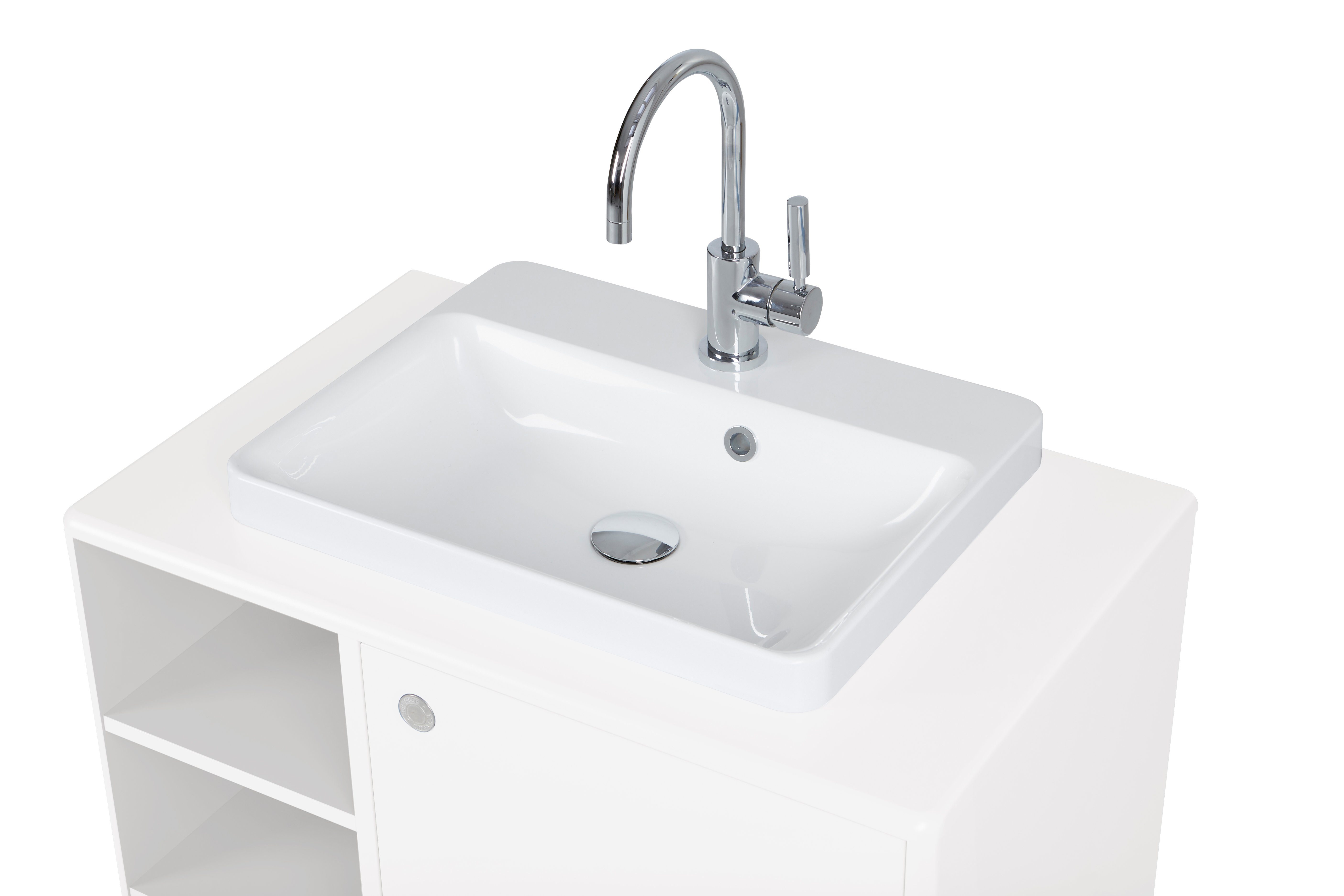 Thumbnail - TOM TAILOR HOME Waschtisch COLOR BATH mit Waschbecken, Tür und offenem Regal - in schönen Farben, lackiertes MDF mit ger...