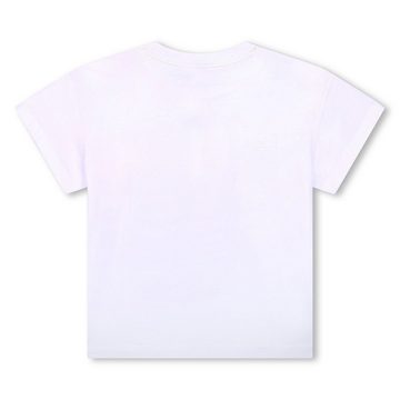 HUGO Print-Shirt HUGO Kinder kurzarm T-Shirt in weiß mit Logo Druck aus Biobaumwolle
