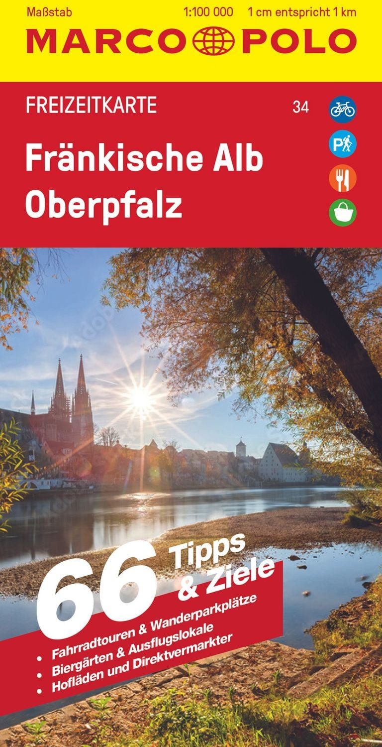 MARCO POLO Freizeitkarte 34 Fränkische Alb, Oberpfalz 1:100.000 / Marco Polo Verlag