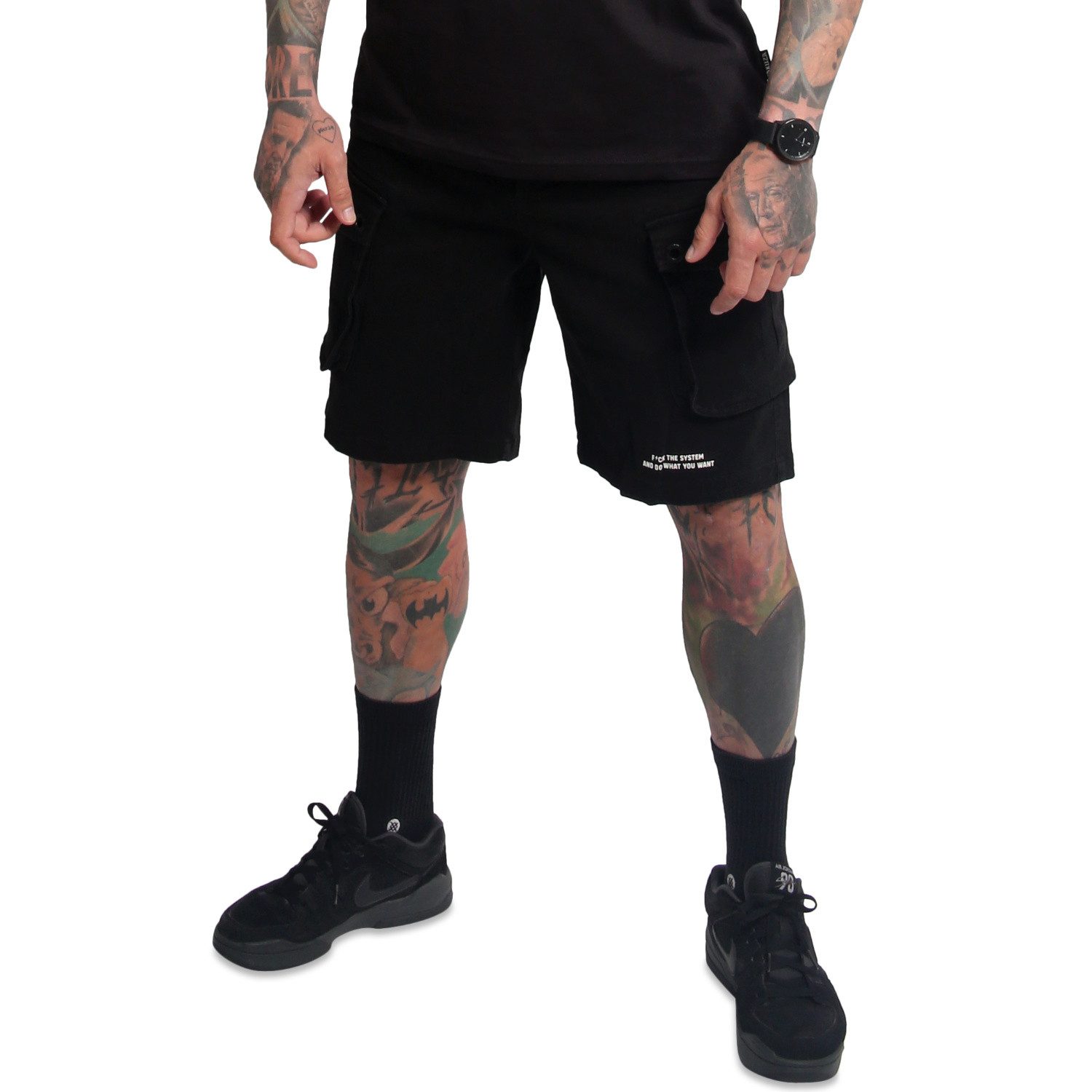 YAKUZA Cargoshorts Black Tar