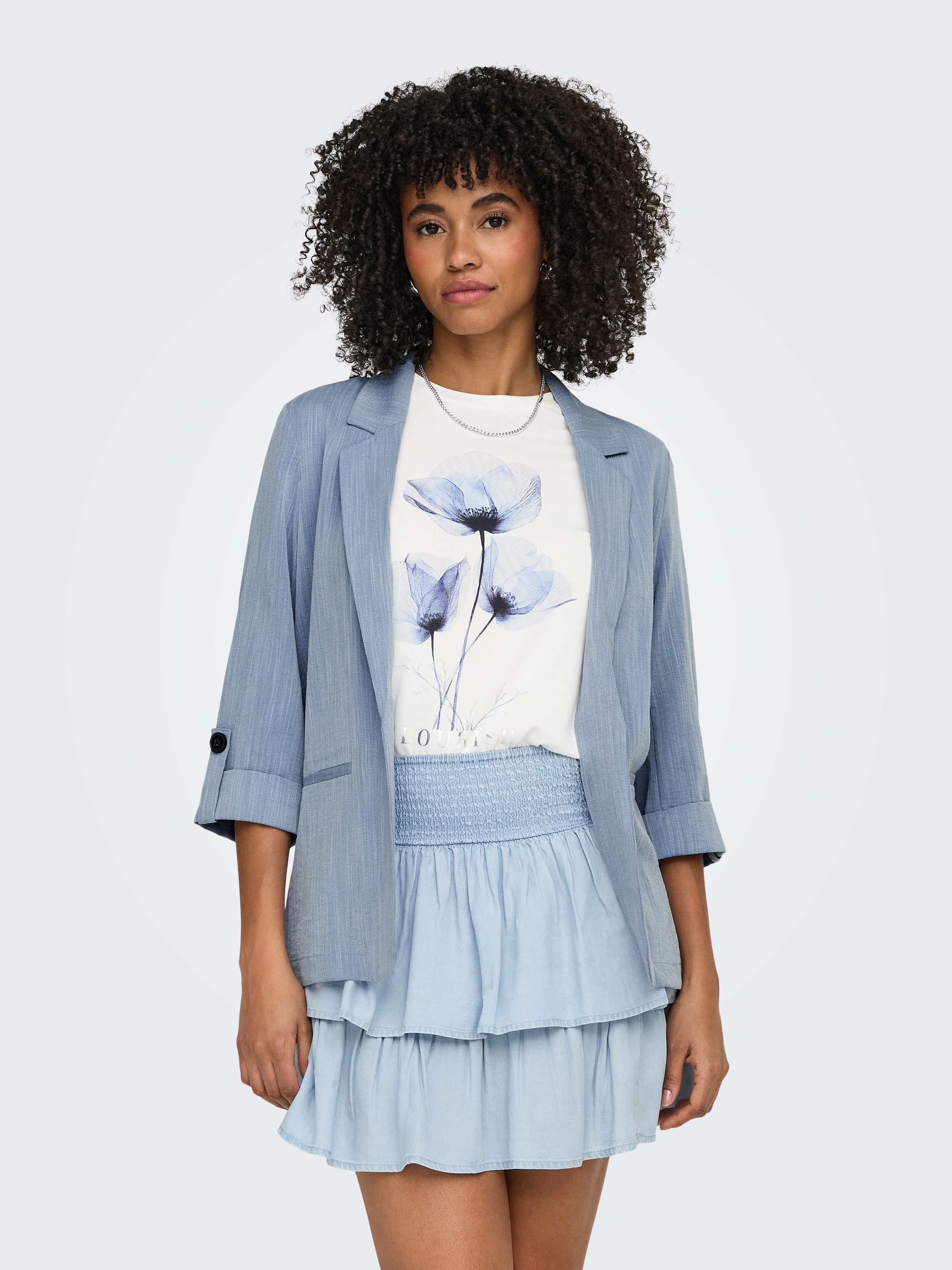 ONLY Kurzarmshirt ONLFREE LIFE MODAL S/S ATELIER TOP JRS Materialmix, Rundh günstig online kaufen