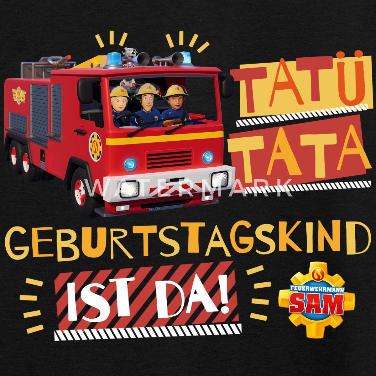 Spreadshirt T-Shirt Feuerwehrmann Sam™ Tatü Tata Geburtstagskind Kinder T-Shirt (1-tlg)