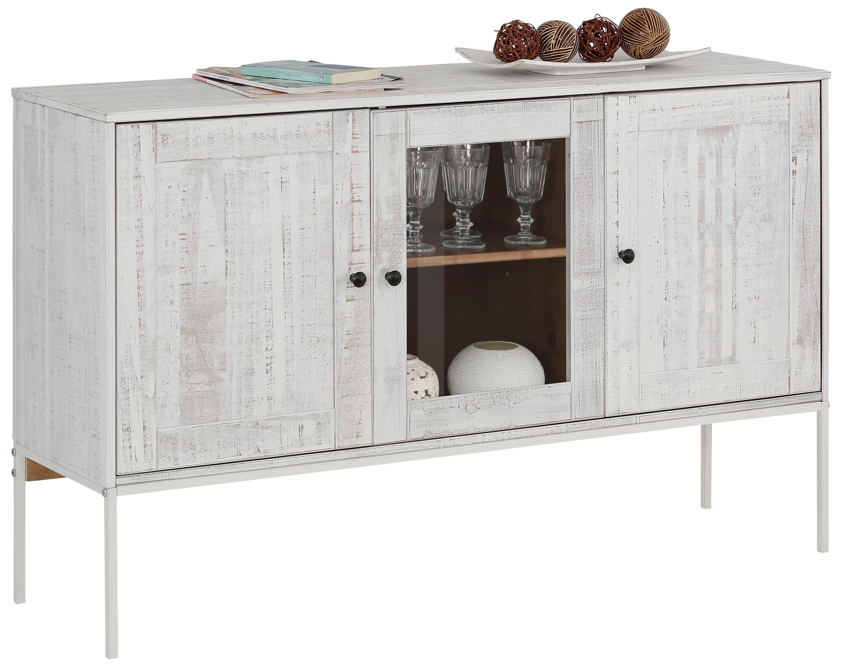 OTTO home Sideboard Freya, Kommode mit 2 Holztüren, aus Massivholz, Breite 130 cm