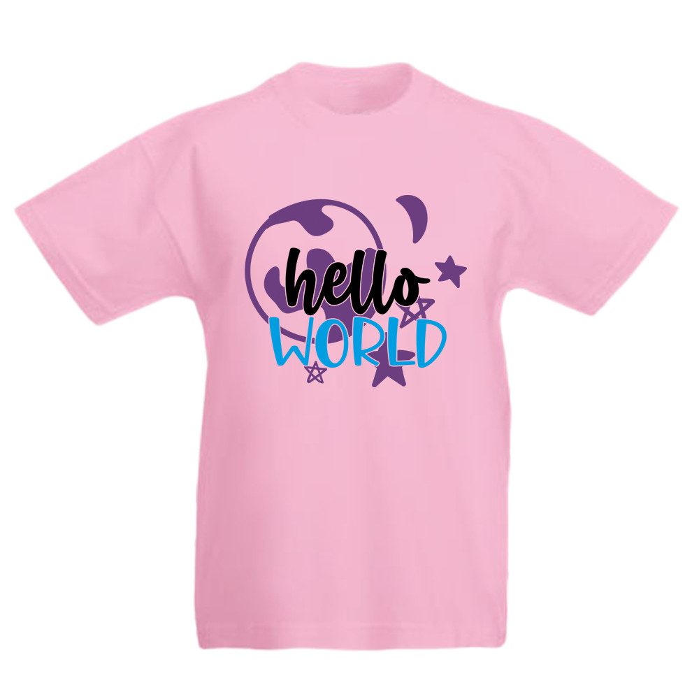 G-graphics T-Shirt Hello World Kinder T-Shirt, mit Spruch / Sprüche / Print / Aufdruck