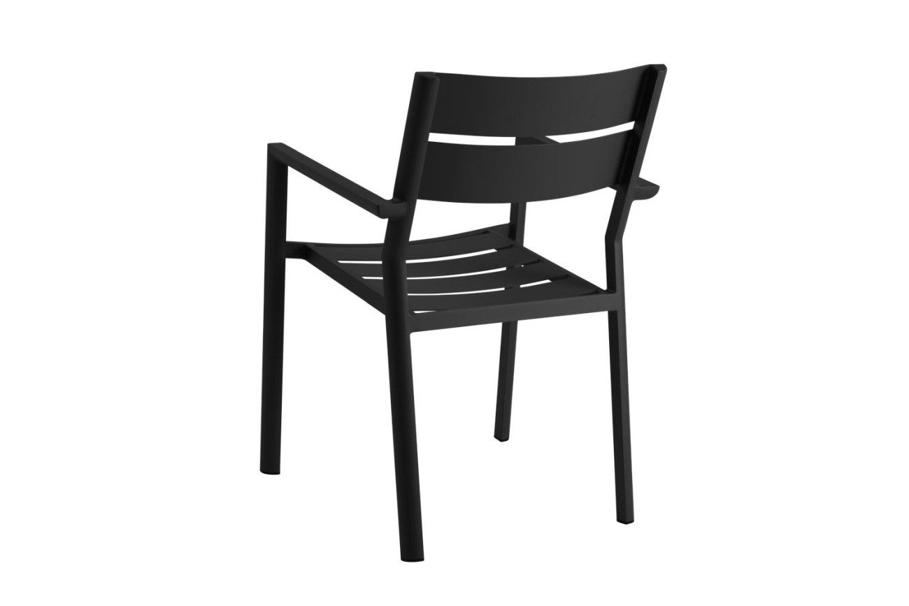 Brafab Gartenstuhl Delia mit Armlehne, Schwarz