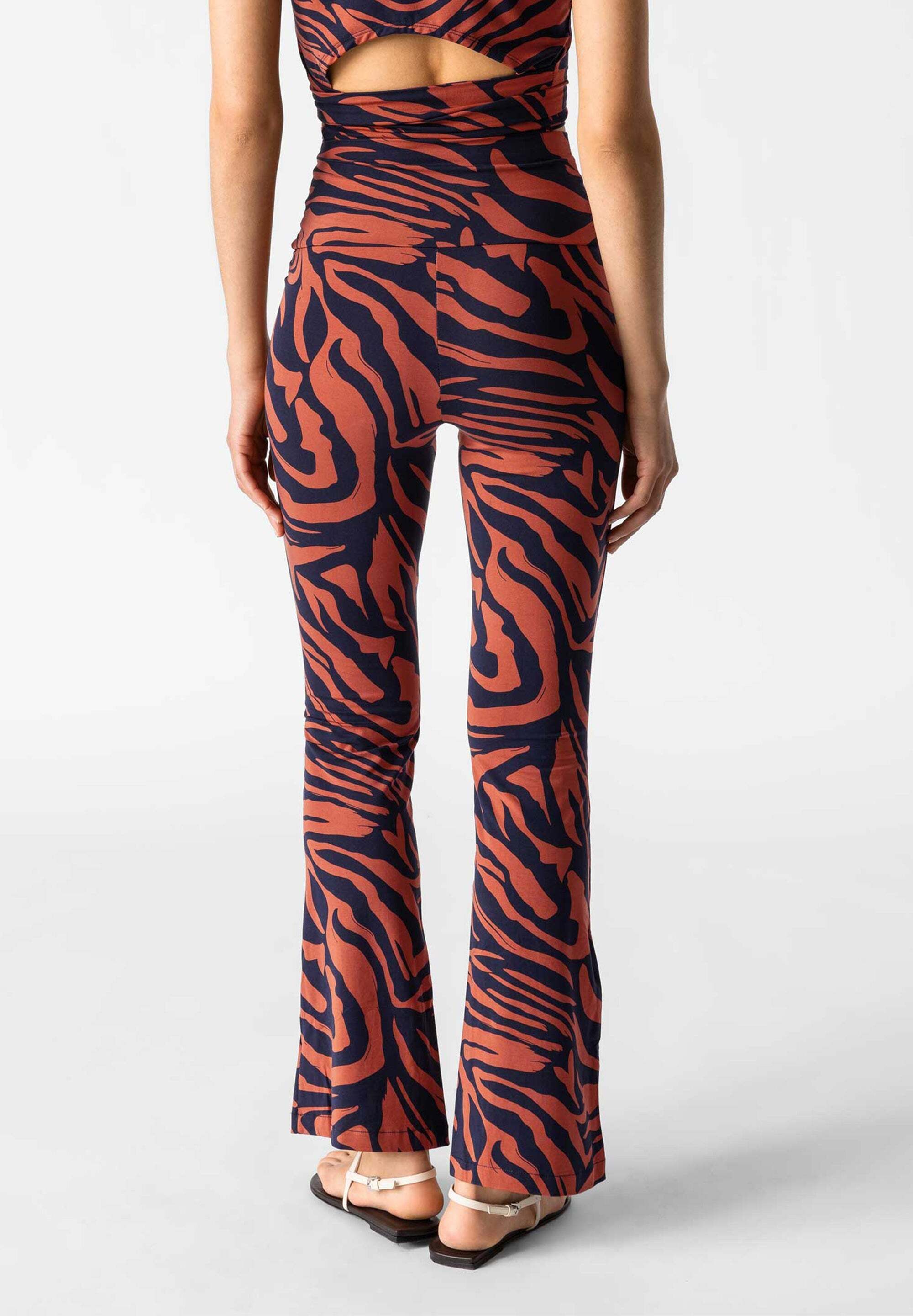 SNOCKS Highwaist Leggings Les Lunes by SNOCKS Schlaghose - BELLE (1-tlg) mit hohem, elastischem Taillenbund und ausgestelltem Bein