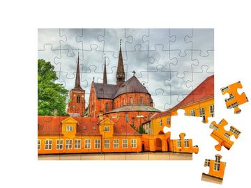 puzzleYOU Puzzle Weltkulturerbe Kathedrale von Roskilde in Dänemark, 48 Puzzleteile, puzzleYOU-Kollektionen Dänemark, Skandinavien