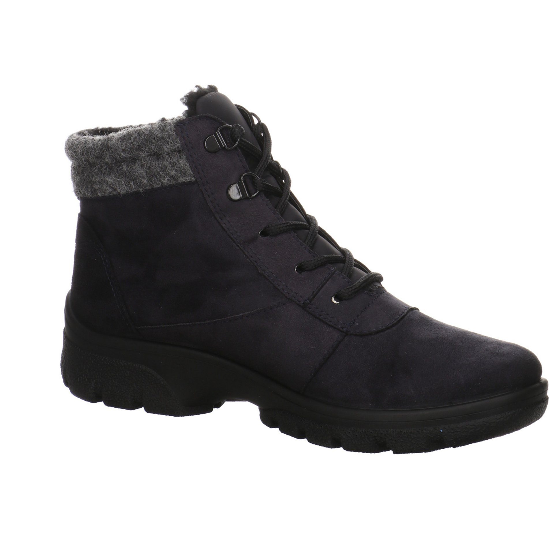 Snowboots Boots Schuhe Saas-Fee Ara Snowboots Damen blau/grau/schwarz Leder-/Textilkombination