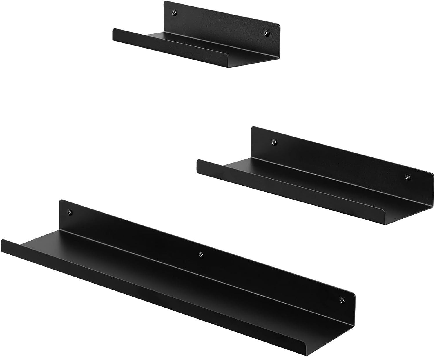 EUGAD Wandregal, Set 3-tlg., schwebendes Regal aus Metall schwarz günstig online kaufen