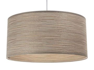 Kiom Pendelleuchte Pendelleuchte Cahul Natur Optik dark beige Ø 40cm, aus Strukturstoff in Naturoptik, Leuchtmittel nicht inklusive, Leuchtmittel abhängig