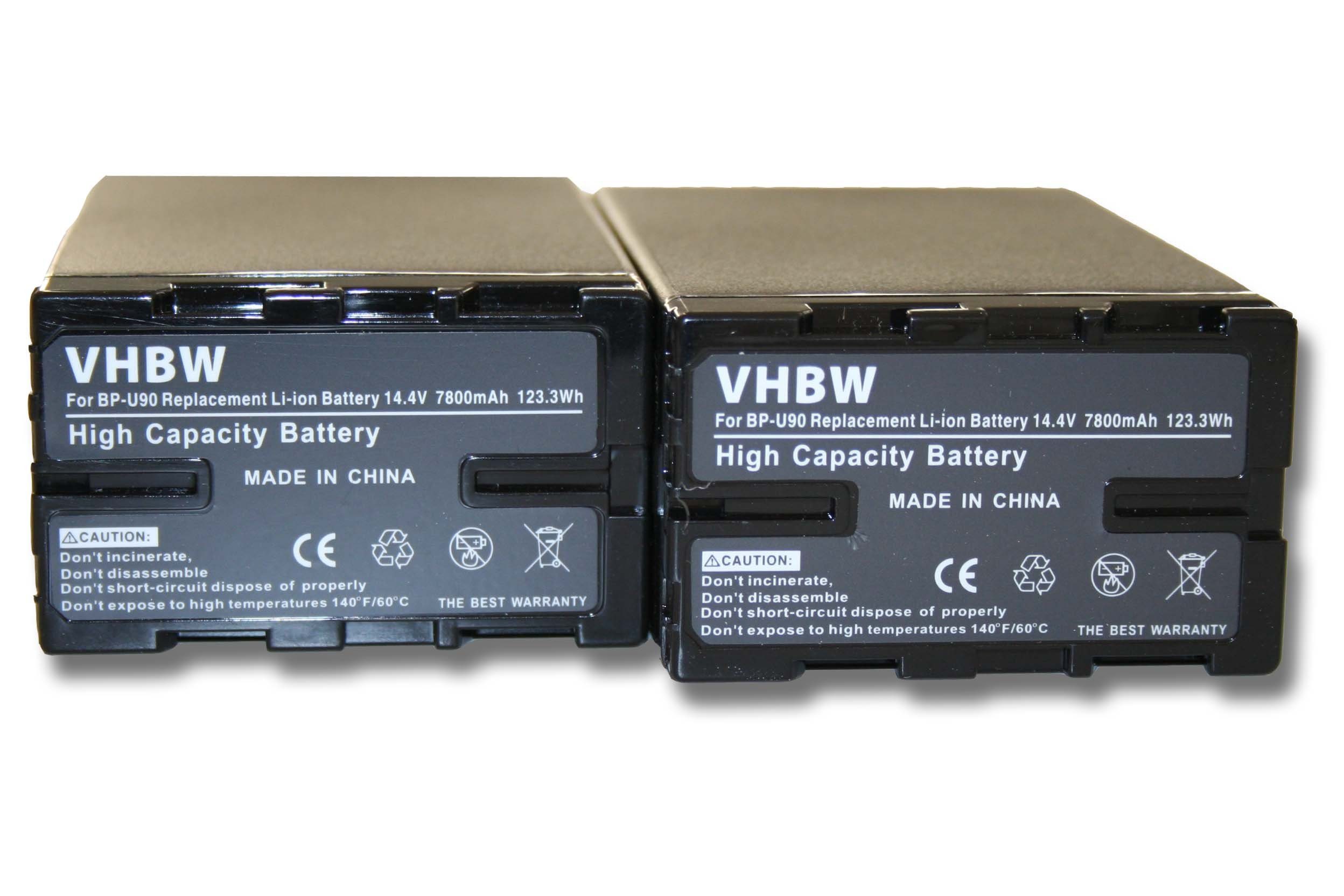 vhbw passend für Sony PMW-100, PMW-EX1, PMW-EX1r, PMW-150, PMW-160, PMW-200 Kamera-Akku 7800 mAh