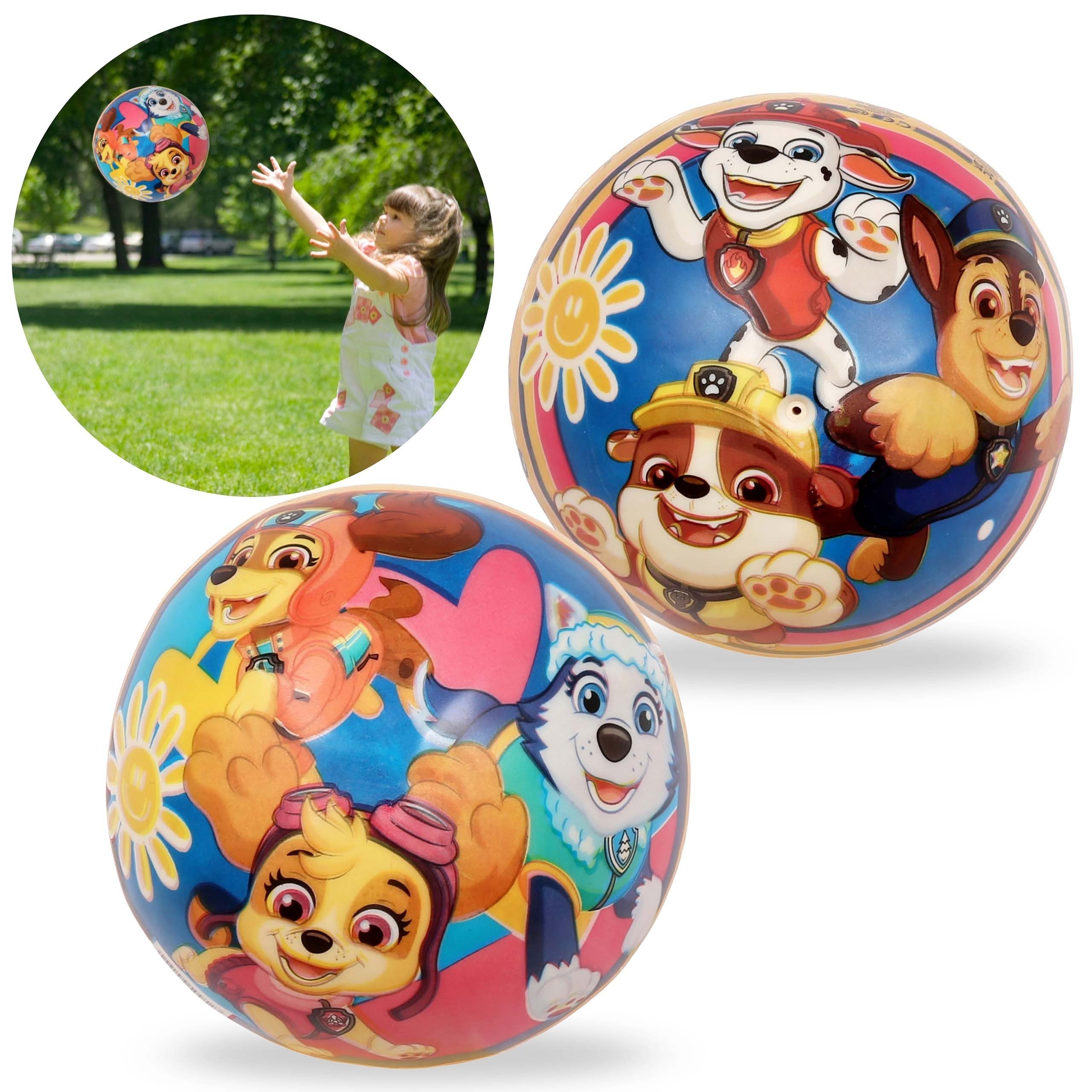 Flummi Paw Patrol Gummiball 23 cm, leicht, zum Spielen für Kinder 10 Monate +