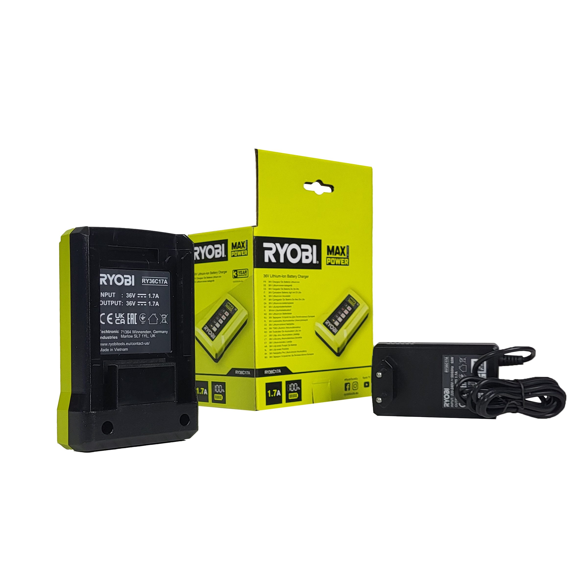 RYOBI Ryobi RY36C17A – 36V 1,7A Ladegerät für MAX POWER Akkus Akku-Ladestation (1-tlg)