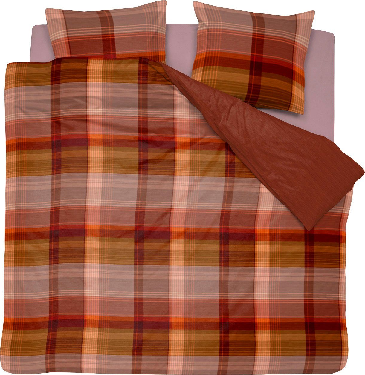 Cinderella Wendebettwäsche "Ponte" 3 Stk. tlg. mit Karomuster günstig online kaufen