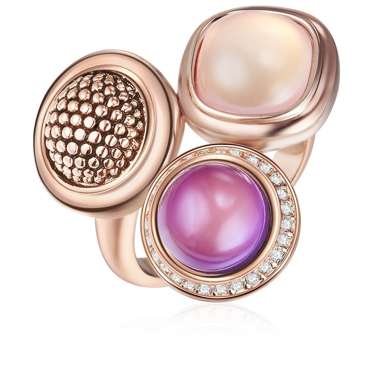 Lulu & Jane Fingerring roségold, Metall-Legierung günstig online kaufen