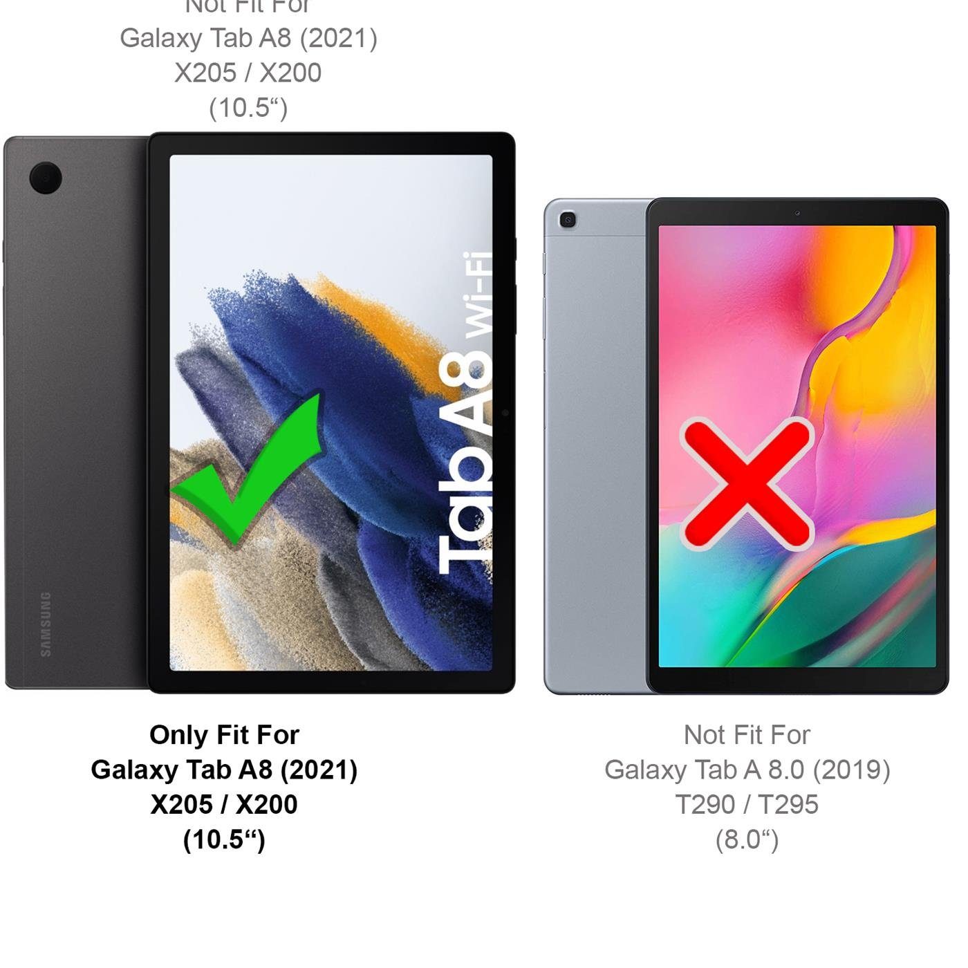 CoolGadget Tablet-Hülle Book Case Tablet Tasche für Samsung Galaxy Tab A8 (2021) 26,67 cm (10,5 Zoll), Hülle Klapphülle Cover für Galaxy Tab A8 10.5 2021 Schutz – Bild 3 von 5