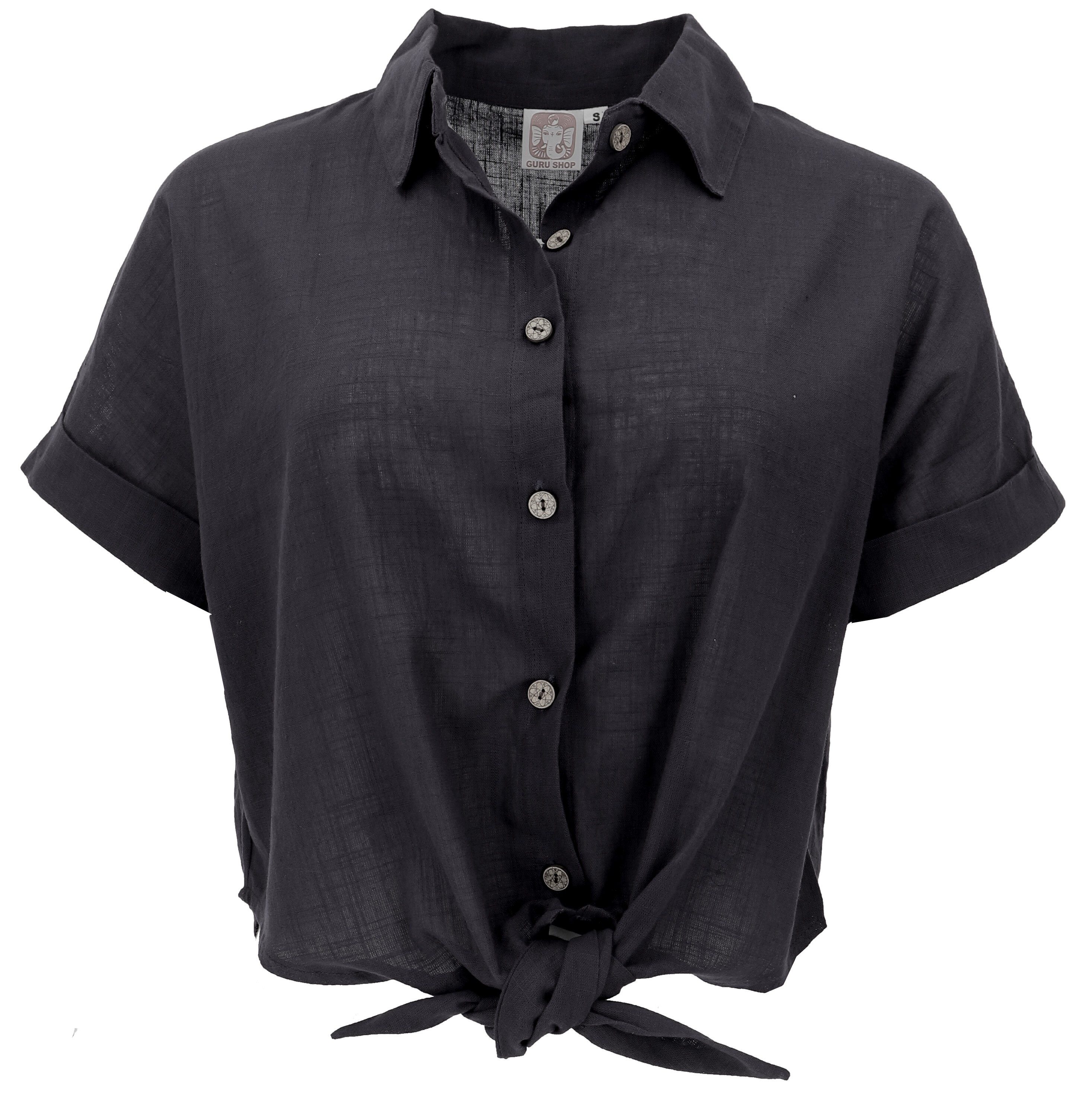 Guru-Shop Longbluse Leichte Baumwoll Bluse, Sommerbluse zum Binden.. altern günstig online kaufen