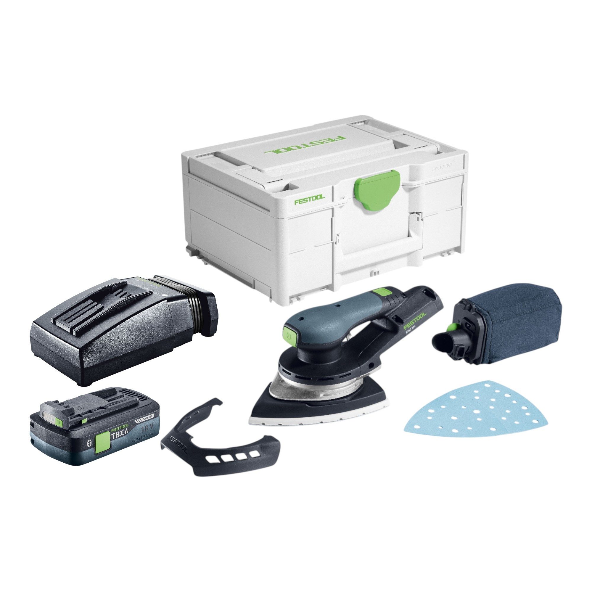FESTOOL Exzenterschleifer DTSC 200-Basic 18 V + 1x Akku 4,0 Ah + Ladegerät + Systainer