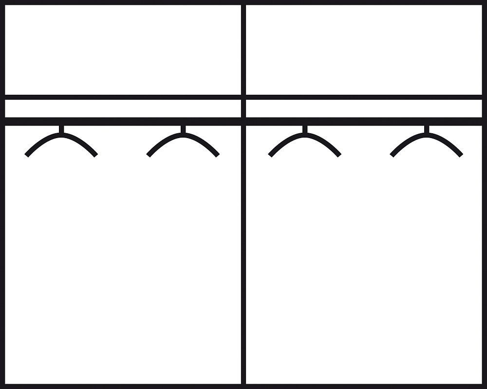 4 mit rauch Schwebetürenschrank Subito Weiß/Weißglas Glaselementen