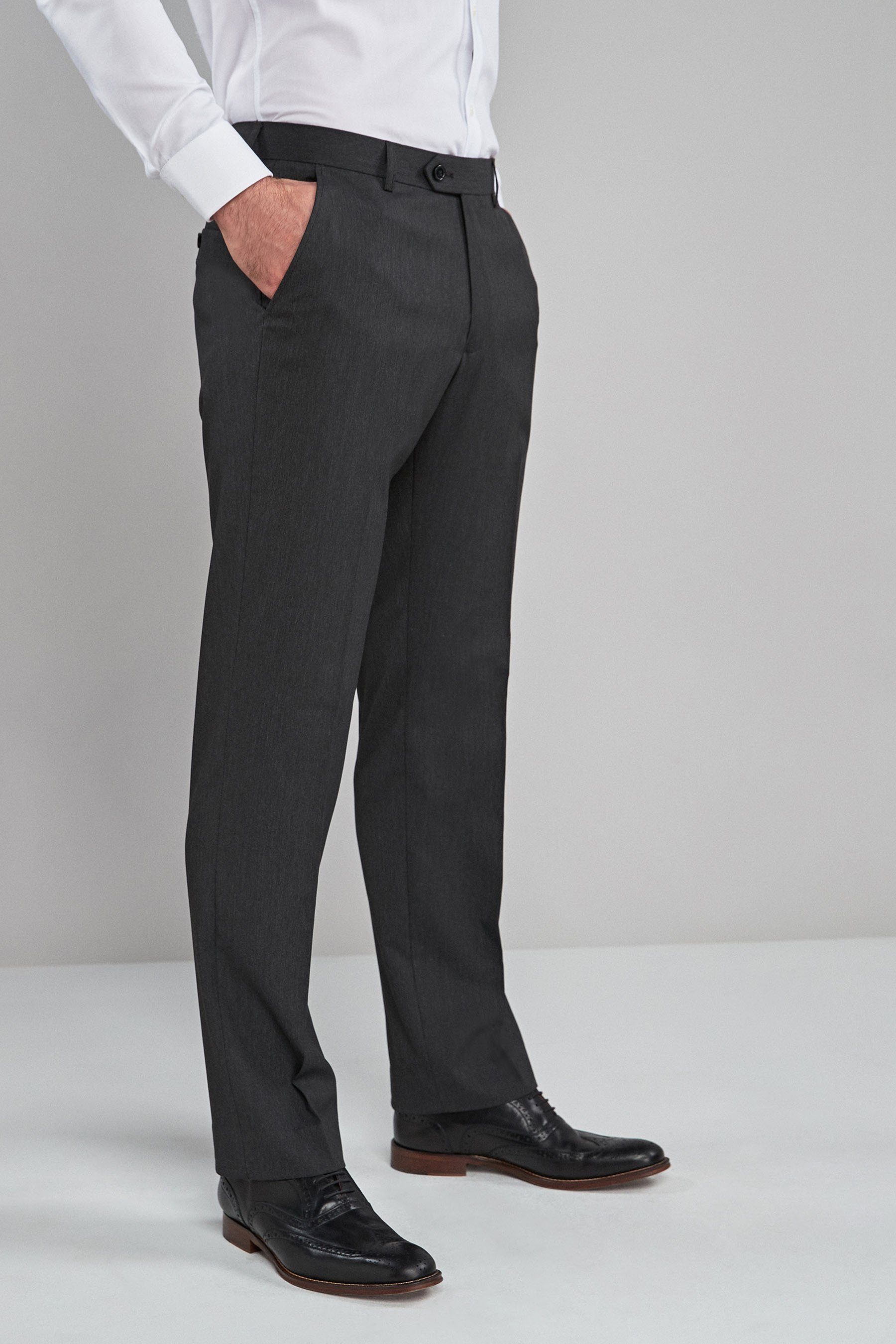 Next Dehnbund-Hose Formelle Stretchhose (1-tlg) Charcoal Grey