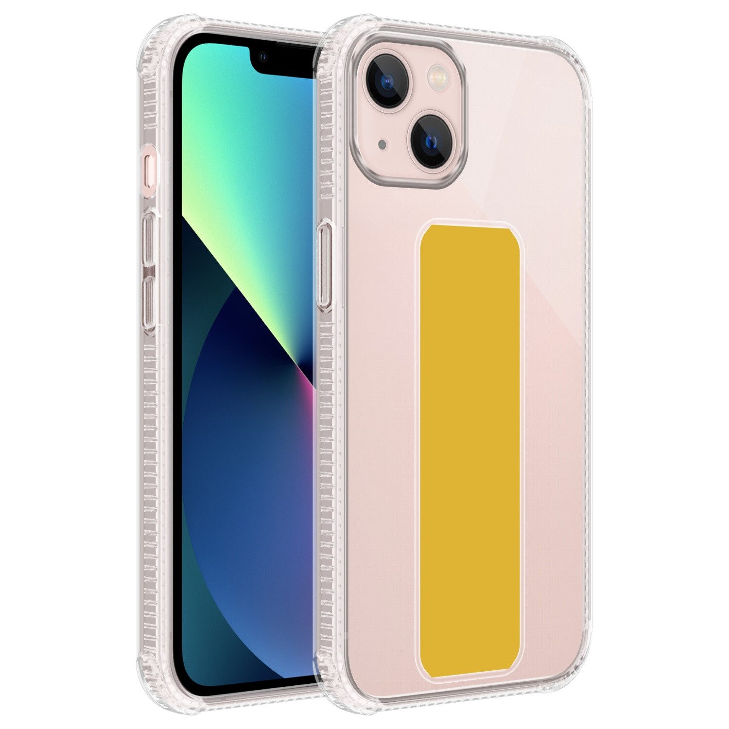 Cadorabo Handyhülle für iPhone 13 Hülle Apple iPhone 13, Schutzhülle - TPU Silikon Hülle - mit Halterung - Standfunktion