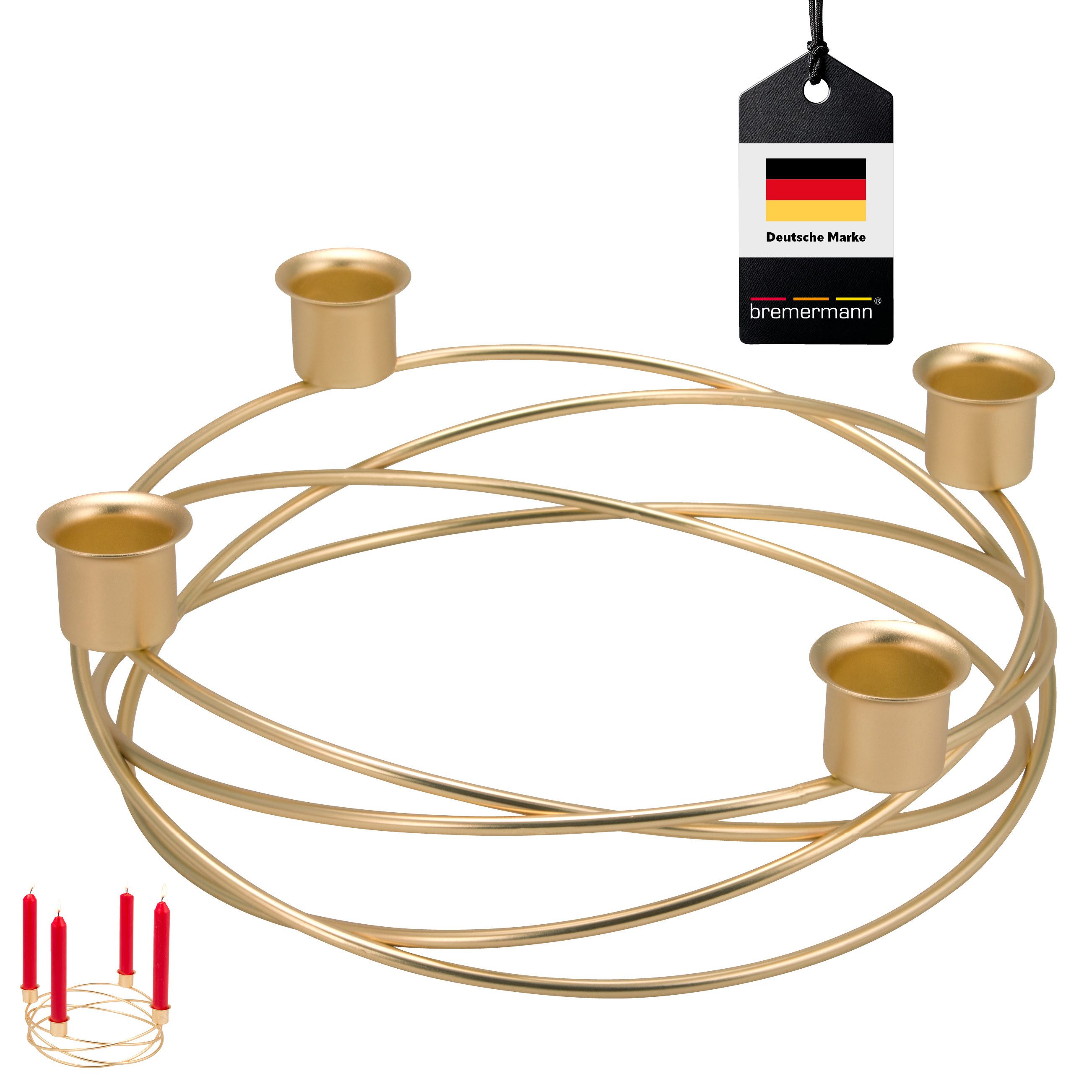 bremermann Kerzenhalter – Kranzform, für Stabkerzen günstig online kaufen