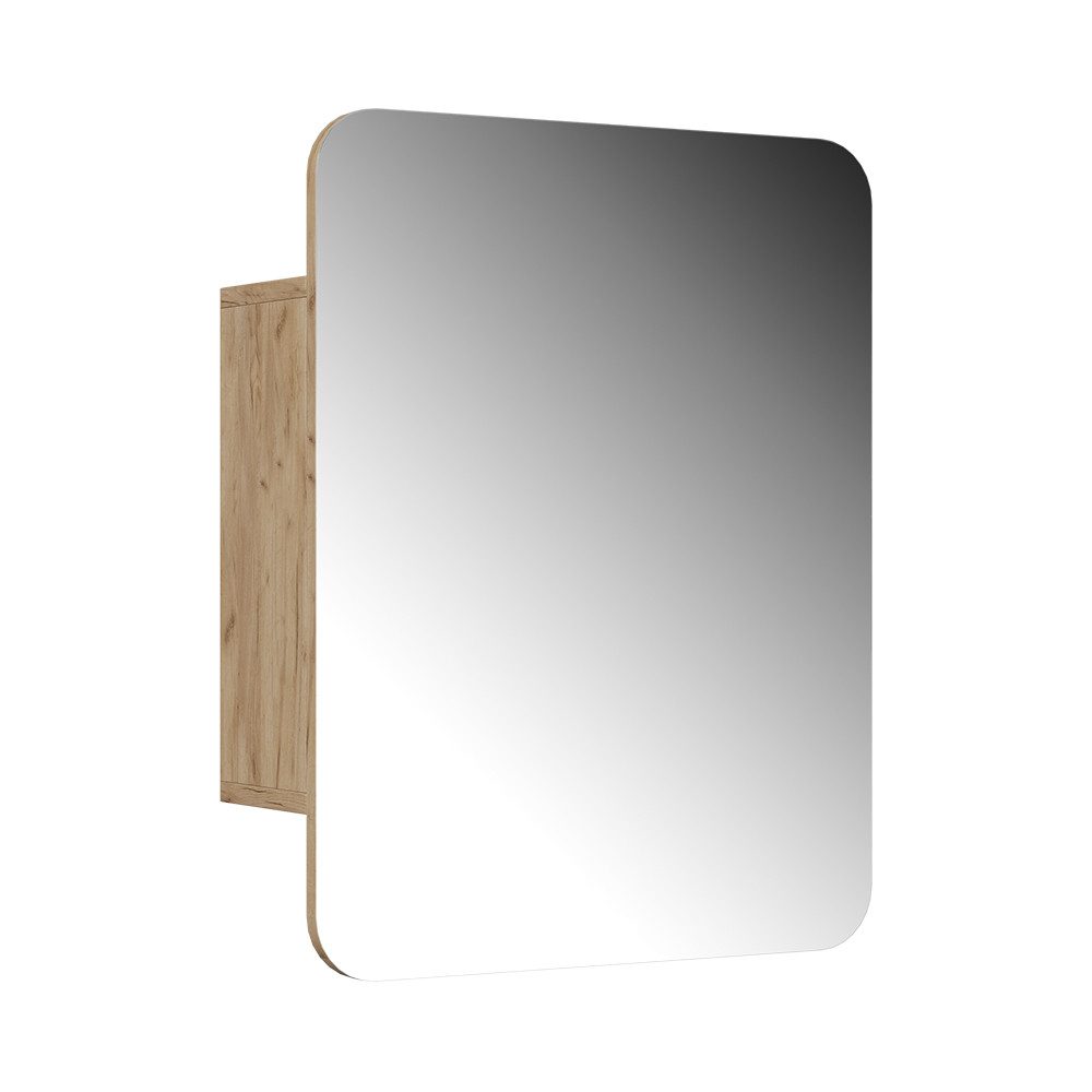 Vicco Badezimmerspiegelschrank Zino, Goldkraft Eiche, 65 x 50 cm mit Regalen (1-St)