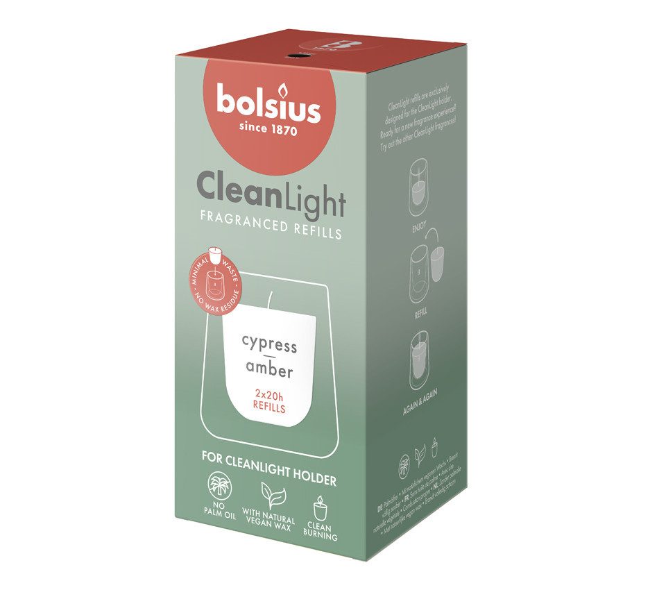 Bolsius Duftkerze Bolsius Cleanlight Duft-Nachfüller 2er Pack