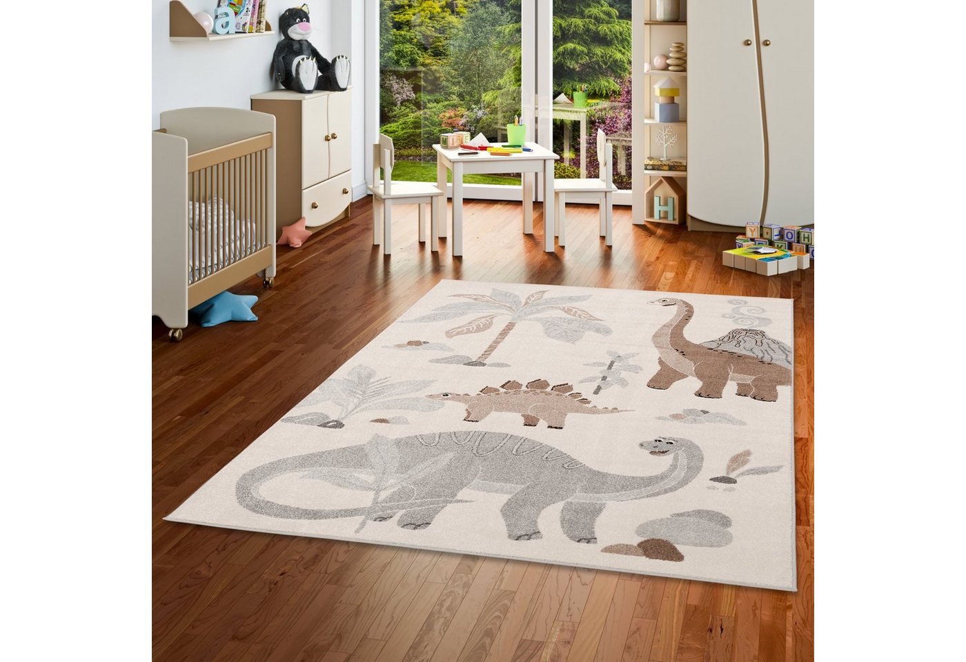 Pergamon Kinderteppich Kinder Teppich Softstar Kids Dinowelt, Rechteckig, Höhe: 11 mm