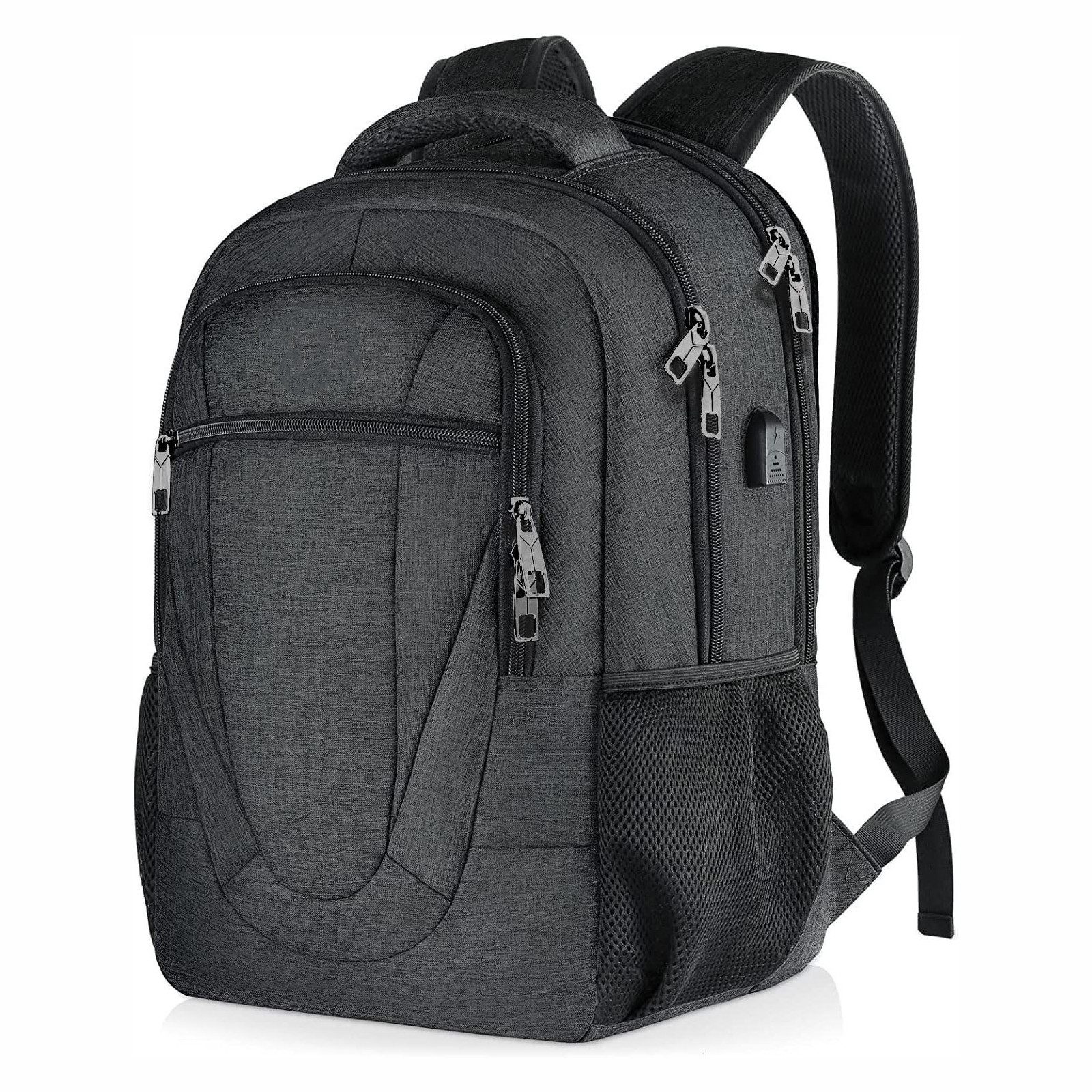REDOM Laptoprucksack Rucksäcke Schulrucksack Wasserbeständig Business Rucksack (Notebook Tasche Uni Rucksack Freizeitrucksack, 1-tlg., Sportrucksack, Anti-Diebstahl, Backpack mit Laptopfach, mit USB-Anschluss), Herren Damen Jungen Teenager Freizeit