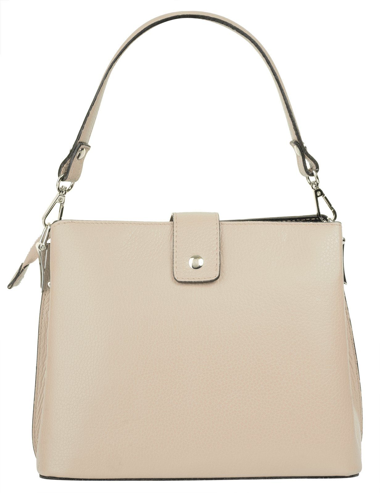 Cluty Henkeltasche, echt Leder, Made in Italy