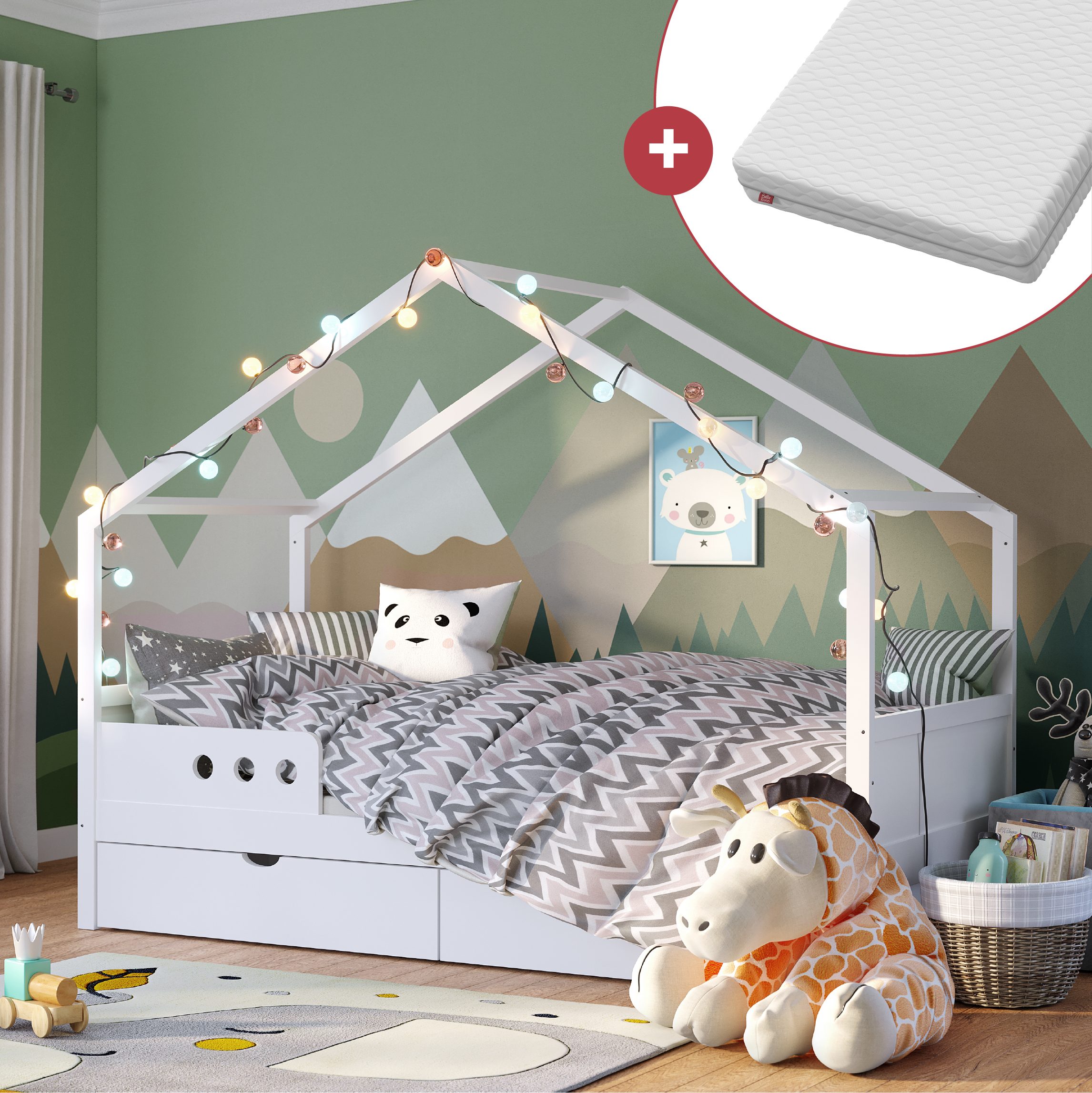 Bellabino Hausbett Bela (Kinderbett 90x200 cm, günstig online kaufen