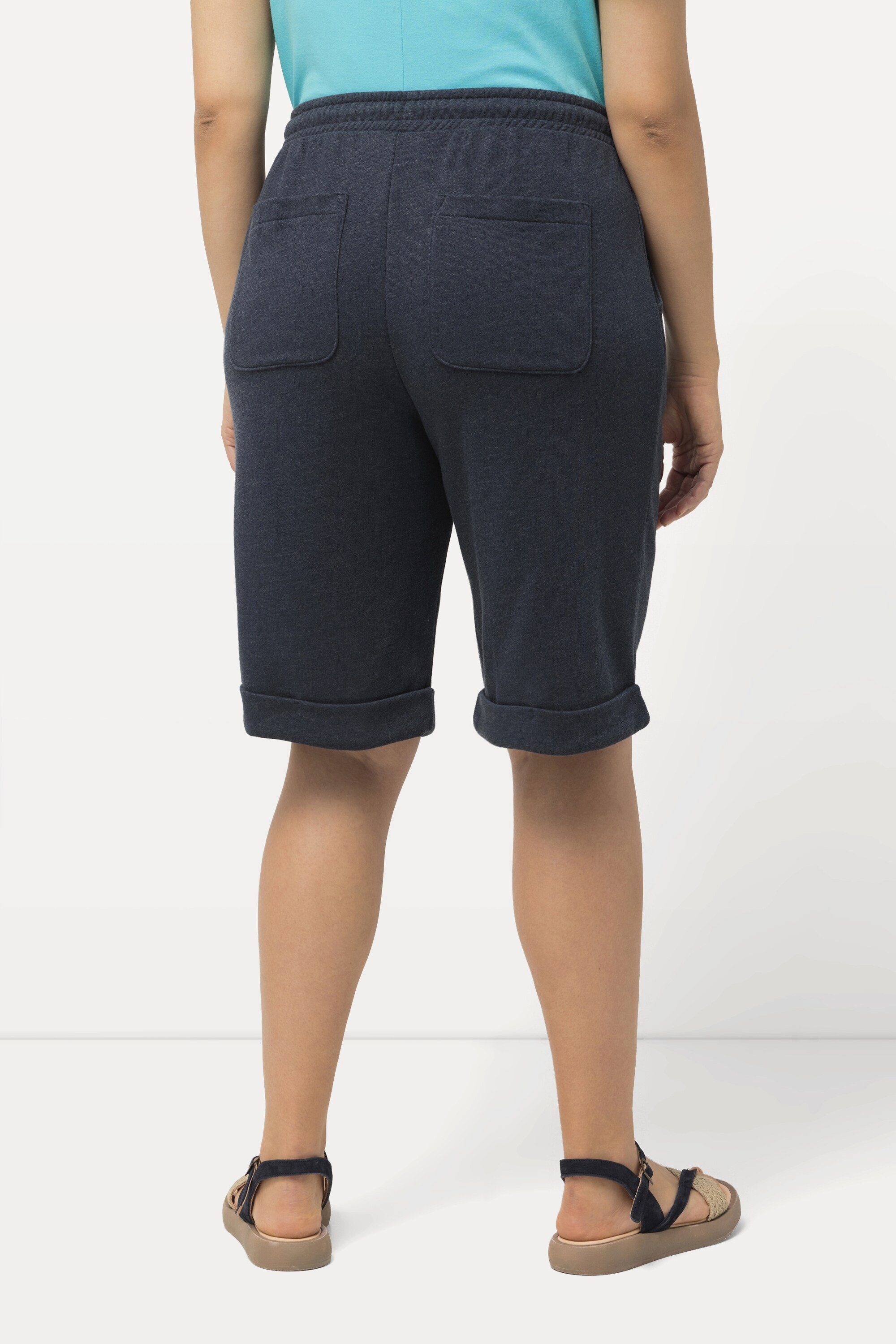 Ulla Popken Jeansshorts Sweatshorts Mary weites gerades Bein Elastikbund