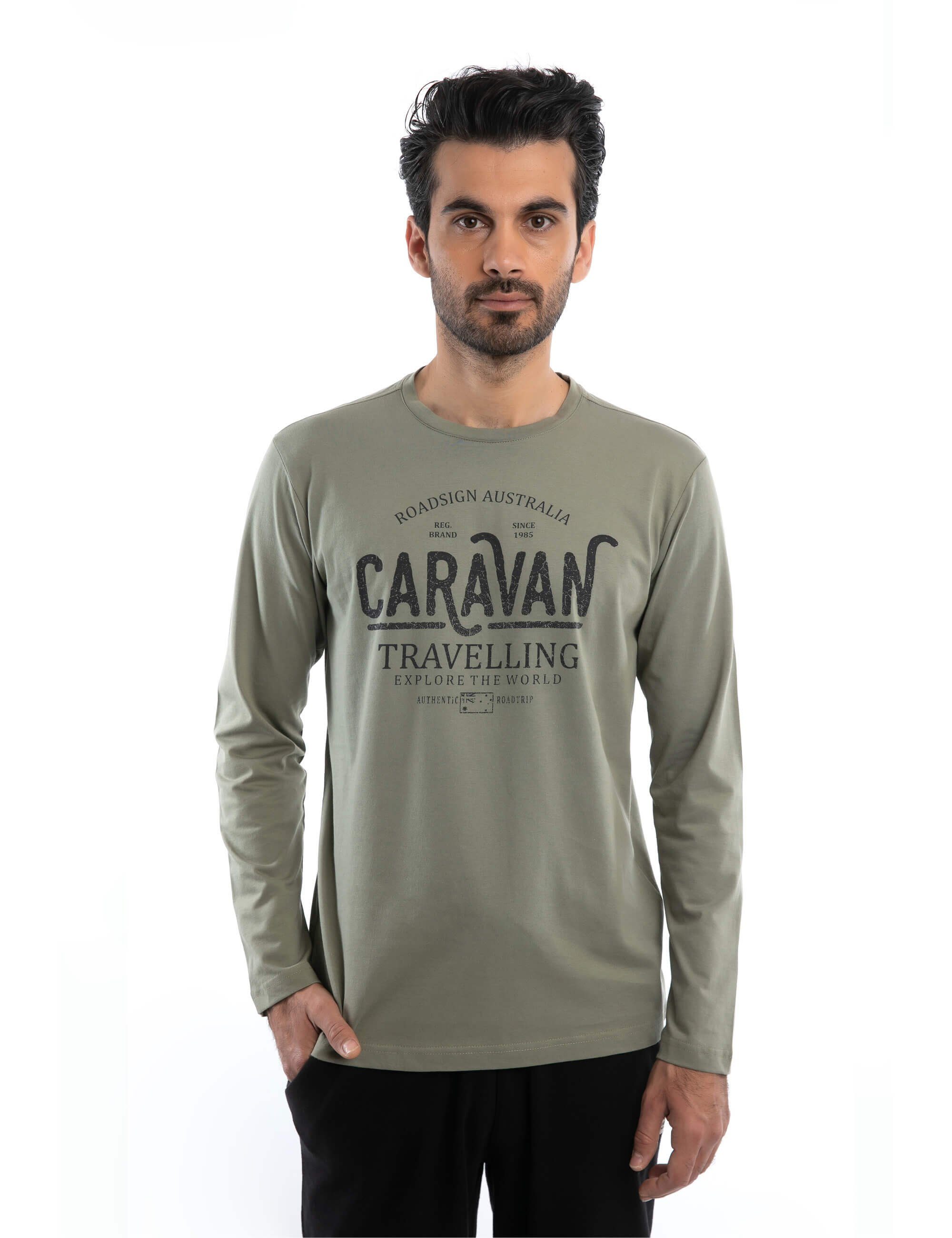 ROADSIGN australia Langarmshirt Caravan Aufdruck mit 1-tlg) (1, Gruen