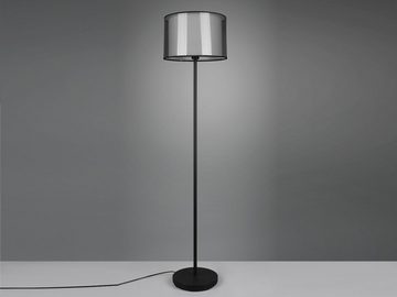 meineWunschleuchte LED Stehlampe, LED wechselbar, Warmweiß, ausgefallene Design-er Lampe dimmbar mit Stoff Lampen-schirm, H: 150cm