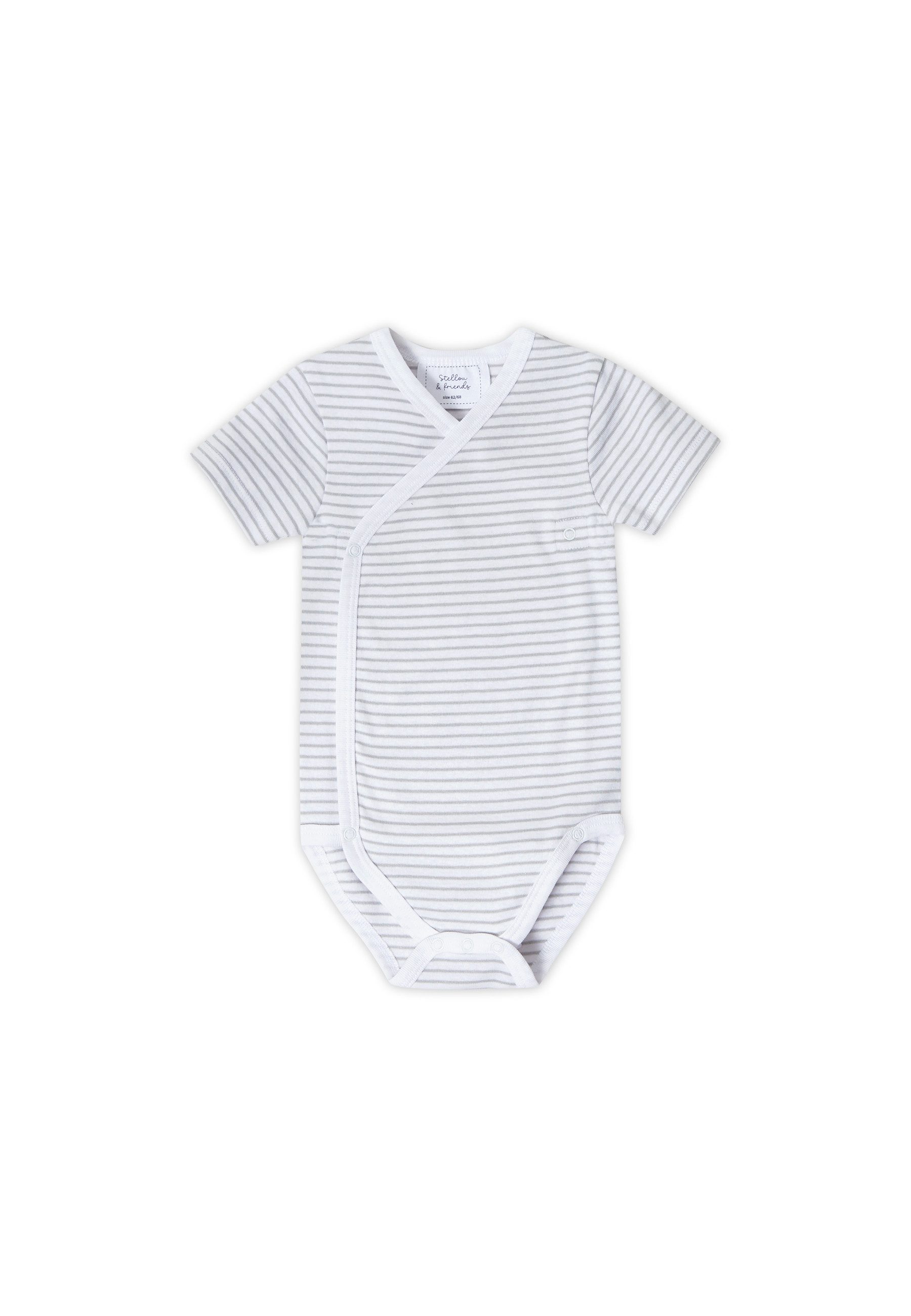 Stellou & friends Kurzarmwickelbody Baby Set (3tlg) - kuschelweiches Kurzarm-Wickelbody Set Jungs Mädchen (Set, 3er-Pack) Baby Set (3tlg) - kuschelweiches Kurzarm-Wickelbody Set Jungs Mädchen