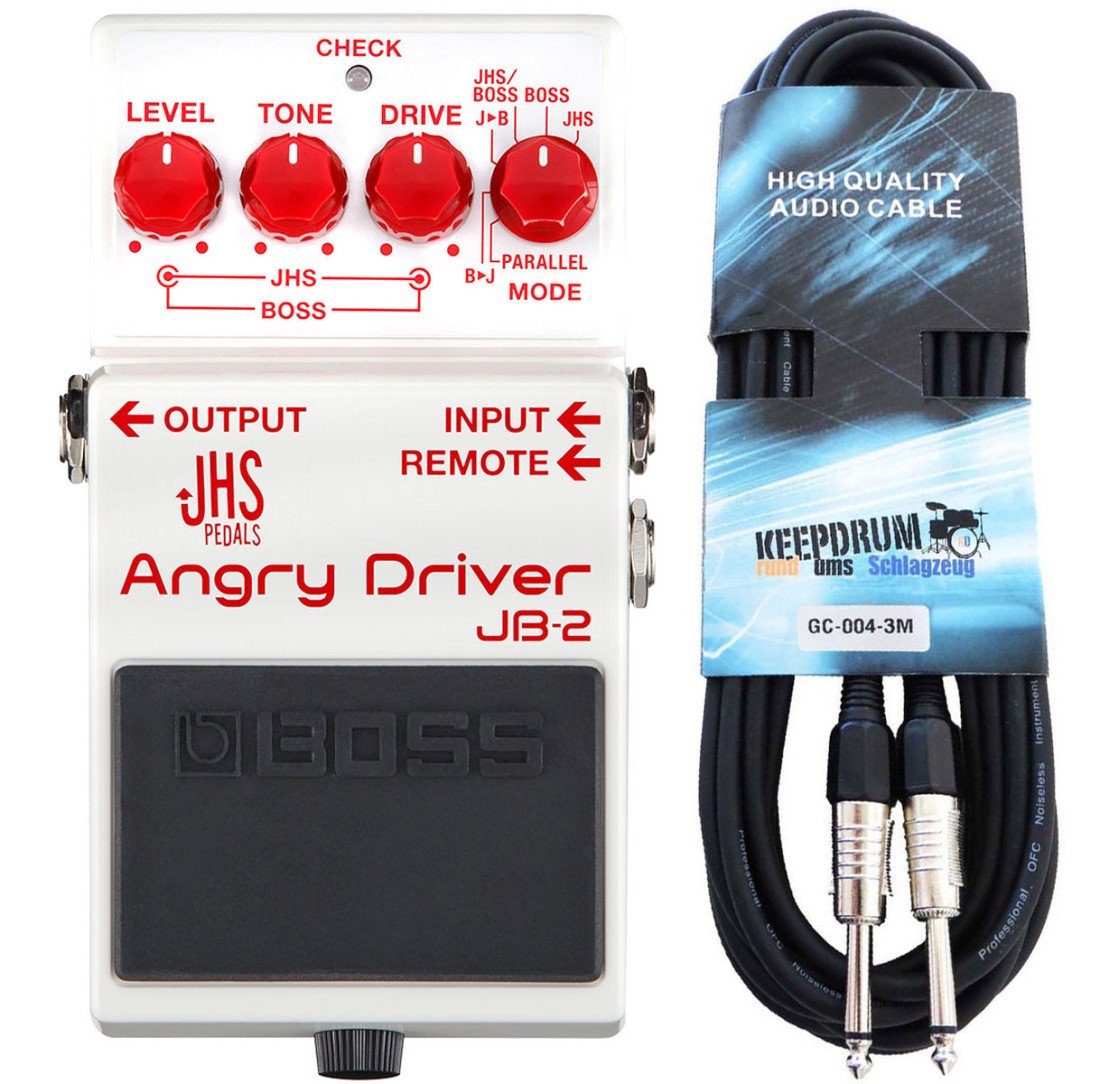 Boss by Roland E-Gitarre Boss JB-2 Angry Driver mit Gitarrenkabel