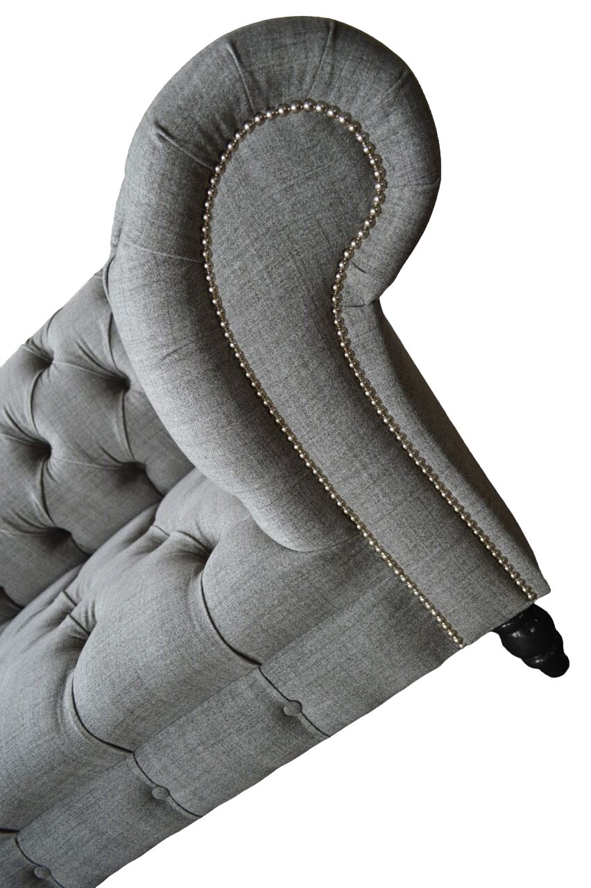 Sofa Chesterfield Sitz JVmoebel Neu, Polster Stoff Sitzer Sofa Made 3 Couchen Couch In Textil Europe