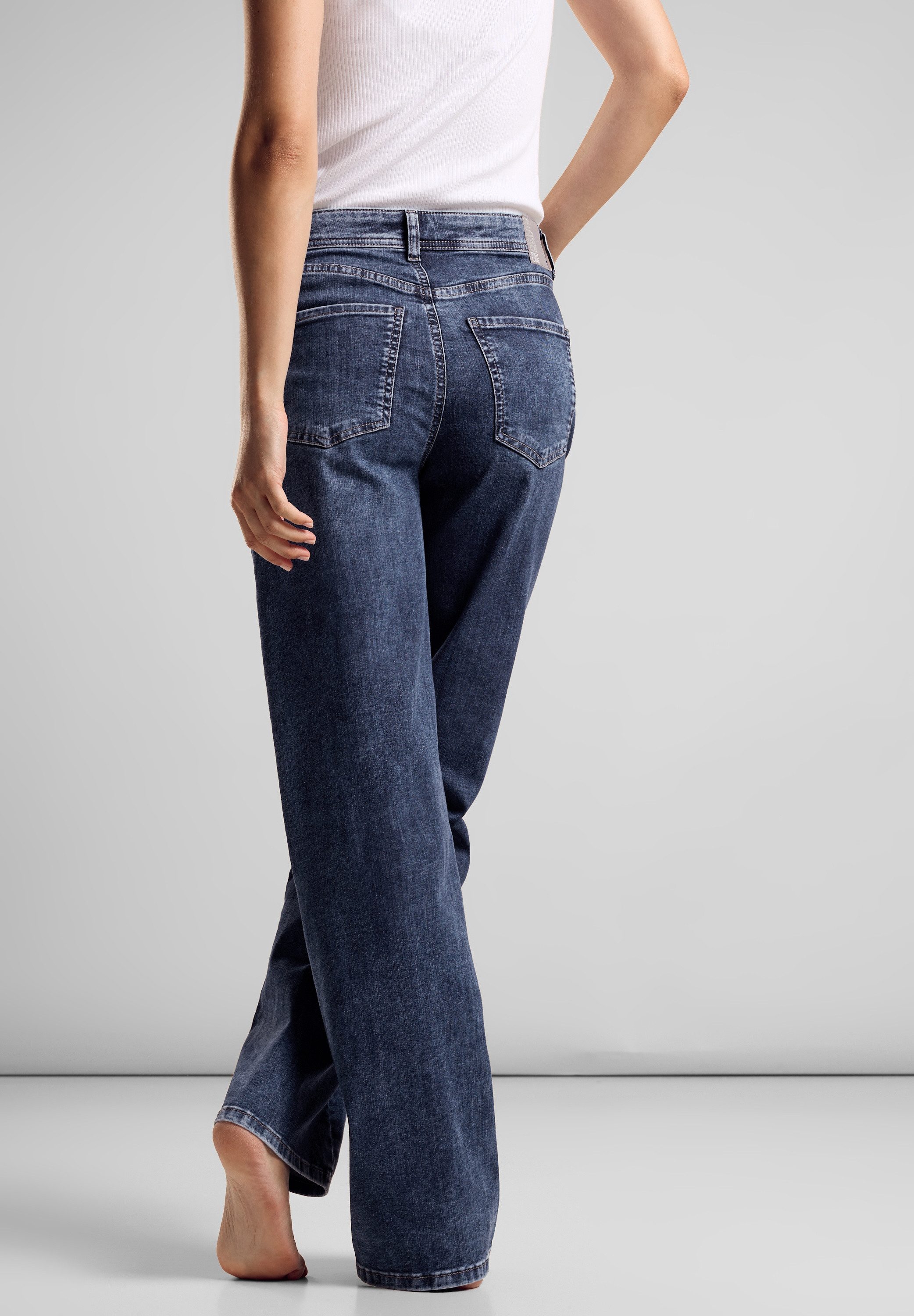 STREET ONE Loose-fit-Jeans mit Wide Legs günstig online kaufen