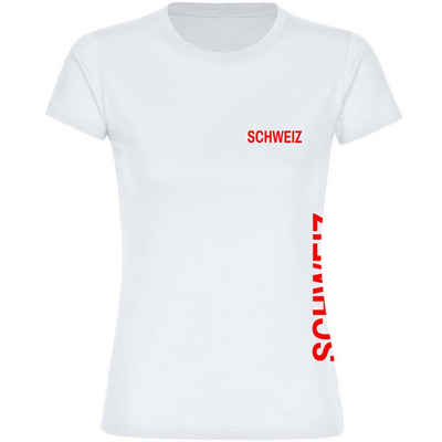 multifanshop T-Shirt Damen Schweiz - Brust & Seite - Frauen