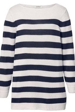 Janet & Joyce Sweatshirt Long-Pullover Ringel Rundhals Langarm