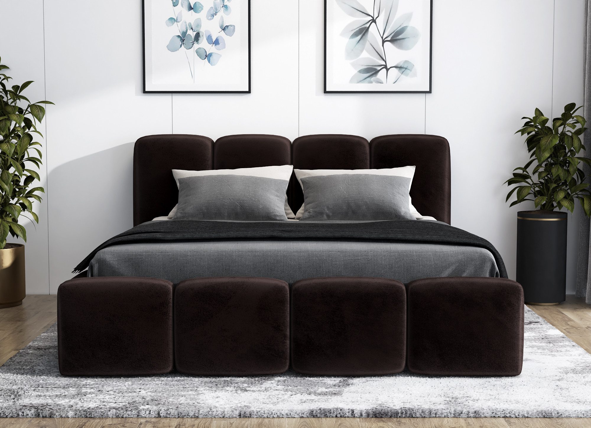 A&J MöbelLand GmbH Polsterbett DANA mit Matratze, Lattenrost und Bettkasten günstig online kaufen