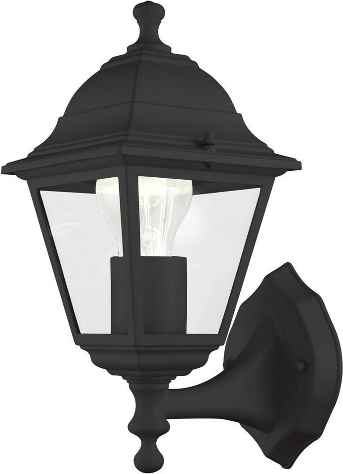 EGLO LED Außen-Wandleuchte Eglo Außen-Wandleuchte Belfort 1 schwarz E27,  max., Dimmbar nicht Smart Home-fähig ohne Bewegungsmelder